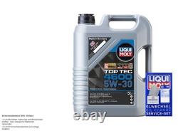 Mann Inspection Set 6 L Liqui Moly Top Tec 4600 5W-30 pour Audi Cabriolet 2.3
