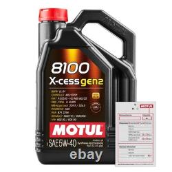 Mann Inspection Set 6L Motul 8100 X-Cess 5W-40 pour Audi Cabriolet 2.6 2.8 80