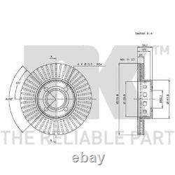 NK Disques 276mm + Revêtements Avant Convient pour Audi 80 B4 + Coupé Cabriolet