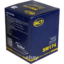 SCT Inspection Set 5L MOTUL 8100 X-CLEAN 0W-30 Pour Audi Cabriolet 2.6 2.8 A6