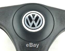 Véritable Nardi Volkswagen Bois Cuir Et Direction Roue. VW Golf Polo Etc. 2E